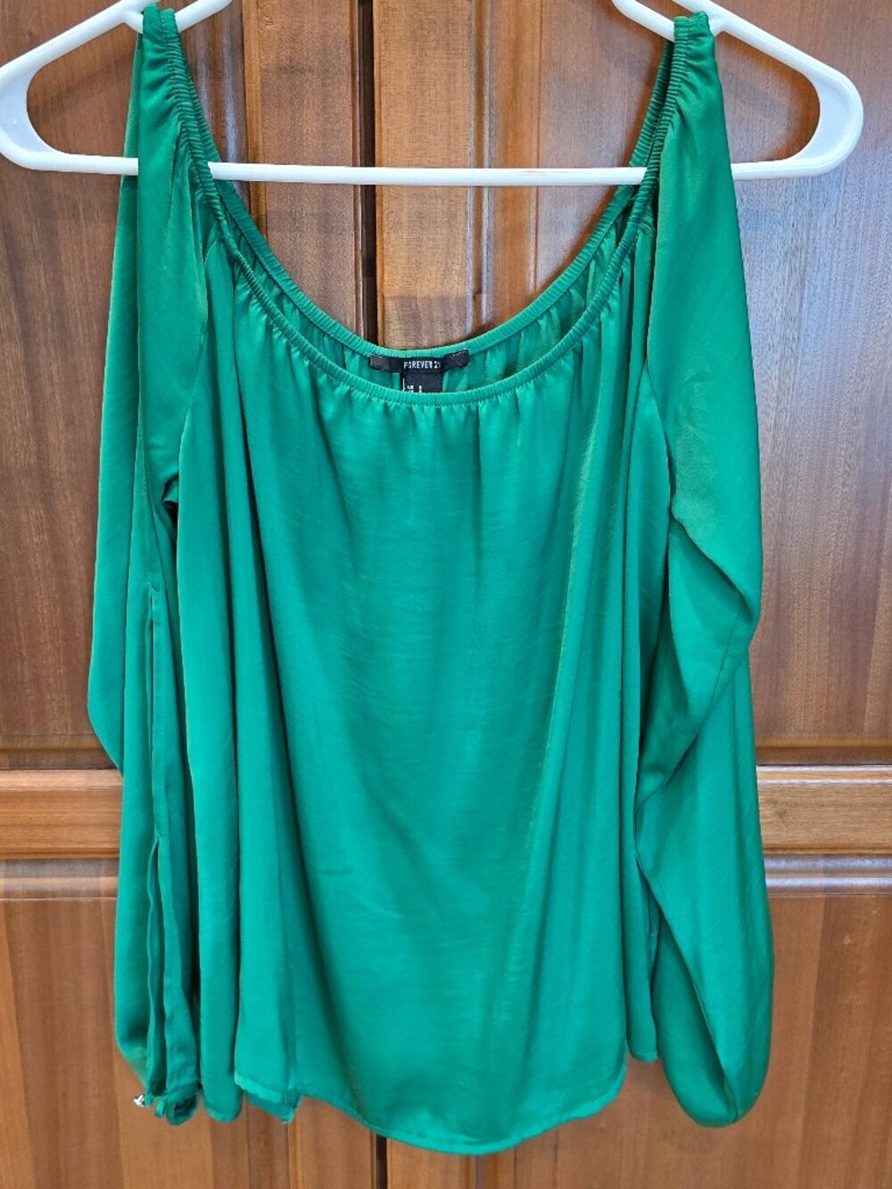 Forever 21 green longsleeve blouse